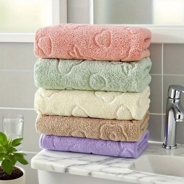 Cartoon Bear Floral Towel Soft Face Towel Bathroom Home EssentialsSuitable for Living RoomBedroomKitchenBathroomToilet 251013
