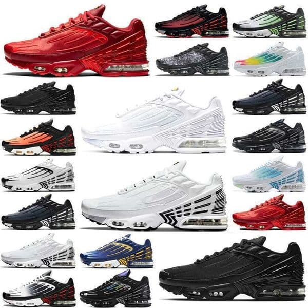 2026 Black White University Blue TN Plus 3 Running Shoes Gradient Aqua Volt Multi Unity Obsidian trainers Ghost Green Laser Women Men Sports Sneakers big size 12