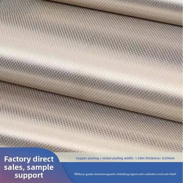 Anti-Magnetic Radiation 50-70DB Cloth Corrosion Resistance Polyester Copper + Nickel Conductive RFID Electromagnetic Shielding Fabric