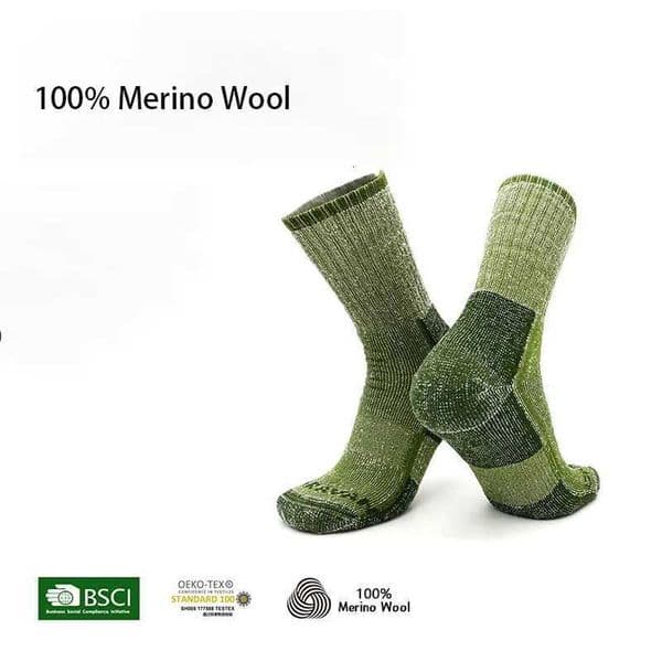100 Merino Wool Long Tube Sports Socks Sweat Absorption Antiodor Autumn Winter Towel Base Terry Socks Z251014