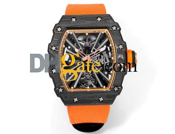 super clone RAAAAA Carbon Men's Watches designer hollow fiber watch tourbillon Coloured m12 transparent lightweight Luxury Watch watch 47e9