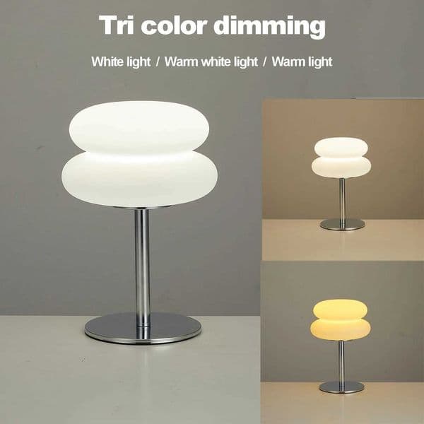 Bauhaus table lamp plastic lampshade bedroom bedside living room Nordic mushroom lamp 9level brightness dimming ambient light Z251014
