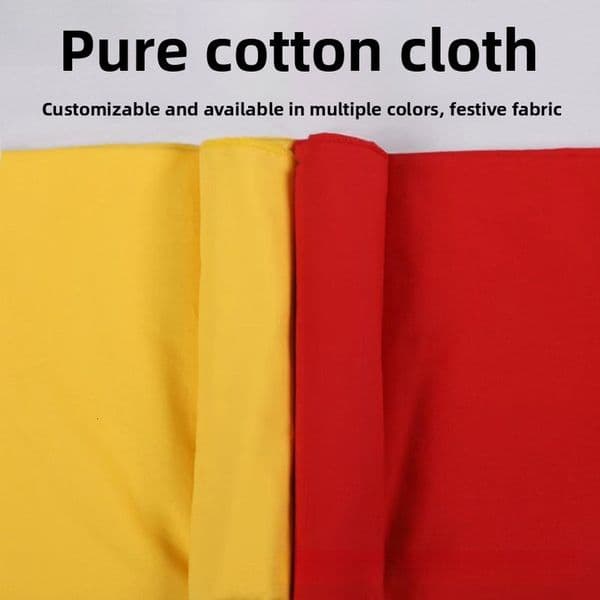 Pure Red and Buddha Cover Wearing Cotton Yellow Flat Dyed Ethnic Hall Cloth