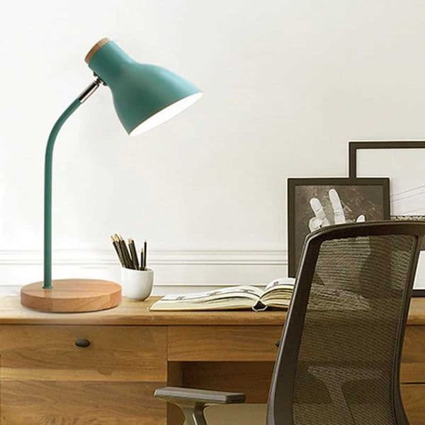 Nordic LED Creative Living Room Simple Solid Wood Modern Macaron Learning Desktop Decoration Table Lamp Z251014
