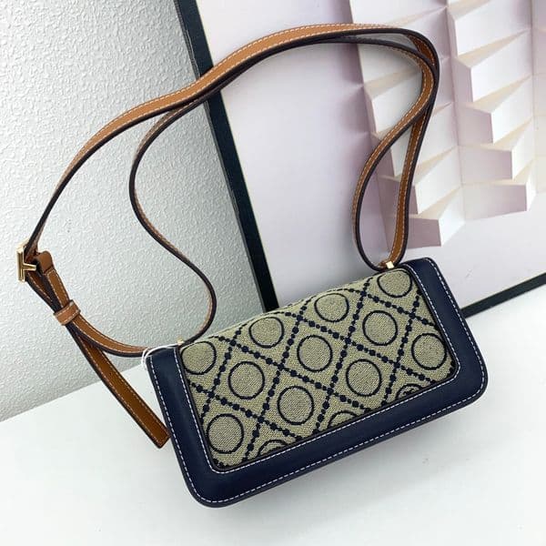 Designer Bag, Ladies Bag Small Bag New Crossbody Bag Double T Design, Metal Letters Daily Wear