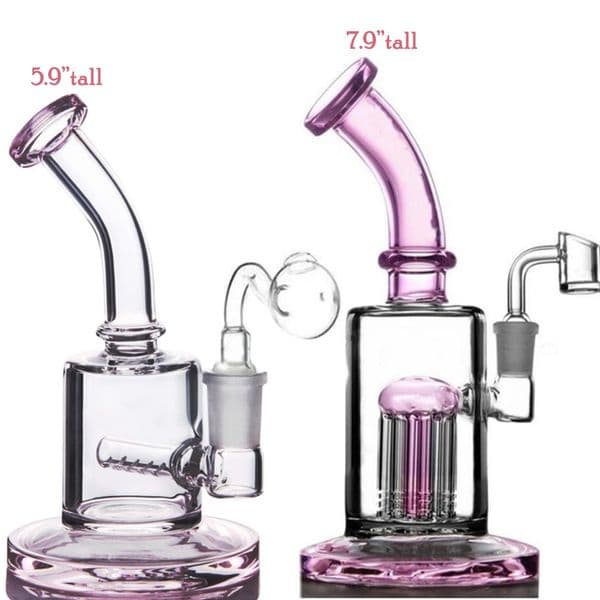 Arm Tree Perc Recycler Bong hookahs Smoking Pipe Bubbler Glass Water bongs Thick Glass with 14mm banger
