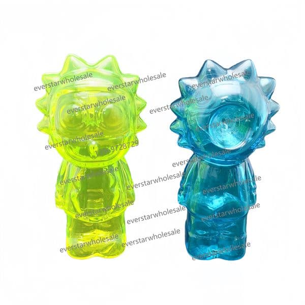 4.75 Inch Colored Cartoon Character Glass Hand Pipe Tobacco Smoking Pipes-Rancom Color Comes