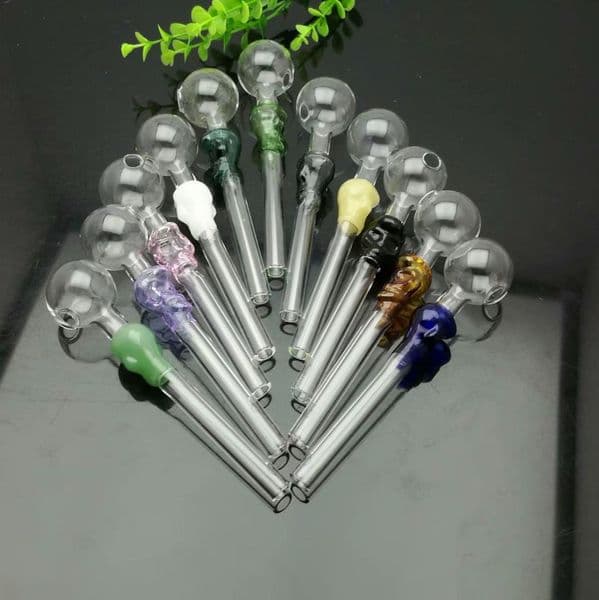 Coloured Skull Straight Pot in Europe and America Glass Bongs Glass Smoking Pipe Water Pipes Oil Rig Glass Bowls Oil Burn