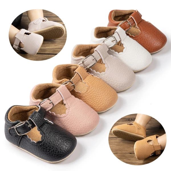 Spring Autumn Baby Girls Casual Retro PU Leather Shoes Princess Wedding Dress Walking Rubber Soft Antislip Sole 6colors 251014