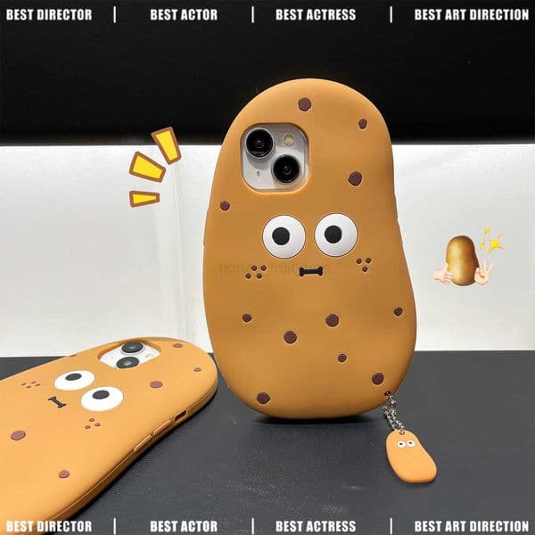 Novelty Funny For Potato Cartoon Cute Style Silicone Gel Case For Iphone1716 131415 Pro Max Comfortable Design Preferred Gift T251015
