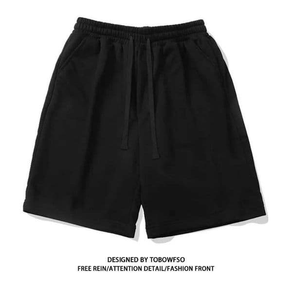 100 Cotton Simple High Street Shorts Mens and Womens Same Summer Loose Fivepoint Pants White Gray Sports Couple PantsT251015