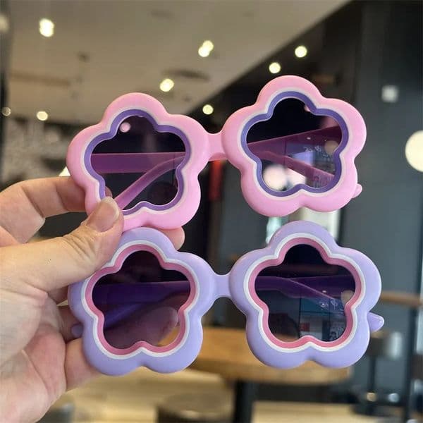 Childrens Sunglasses Flower Shaped Sunscreen Sun Glasses for Female Baby Pography Fashion Shades UV400 Gafas De Sol 251008BJ