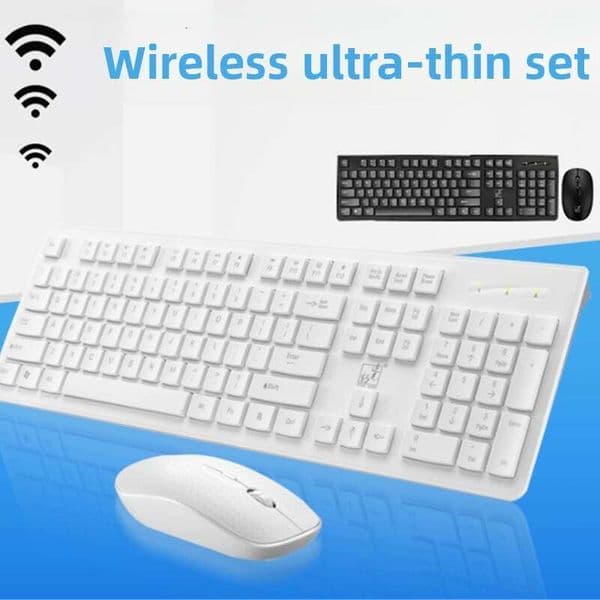 Chasing Light Leopard 8810 Wireless Business Office Chocolate Computer Keyboard and Mouse Set