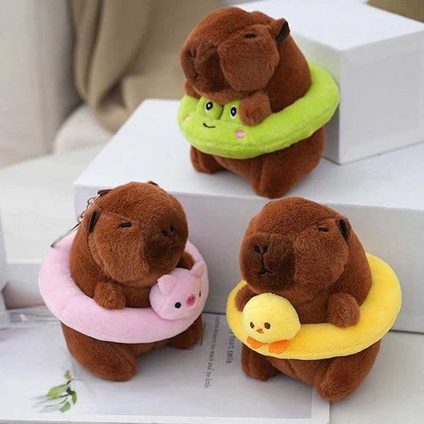 Cute Summer Sle Capybara Pendant Plush Toy Doll Bag Hanging Ornaments Desktop Doll Ornaments Car Pendant Cute Kapila DollXJ251015