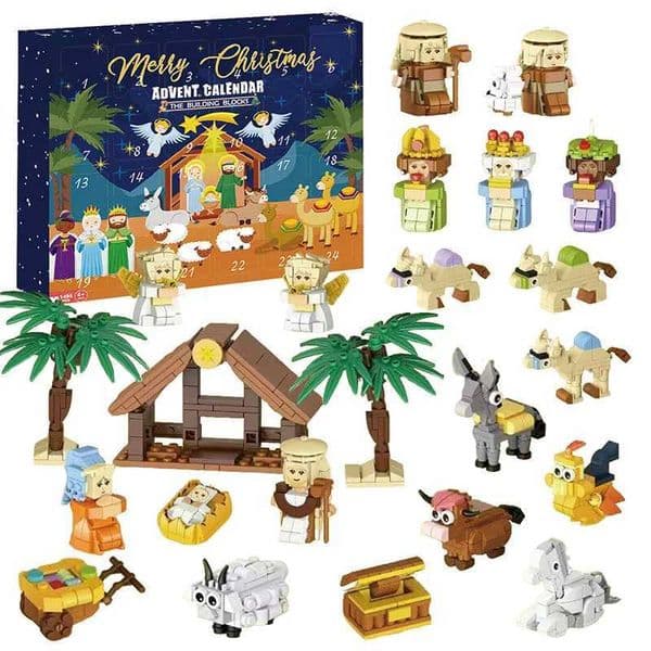 24-Day Nativity Advance Festival Gift Interesting Christmas Boys And Girls Festival Gift Advent Countdown Calendar L260612PM92