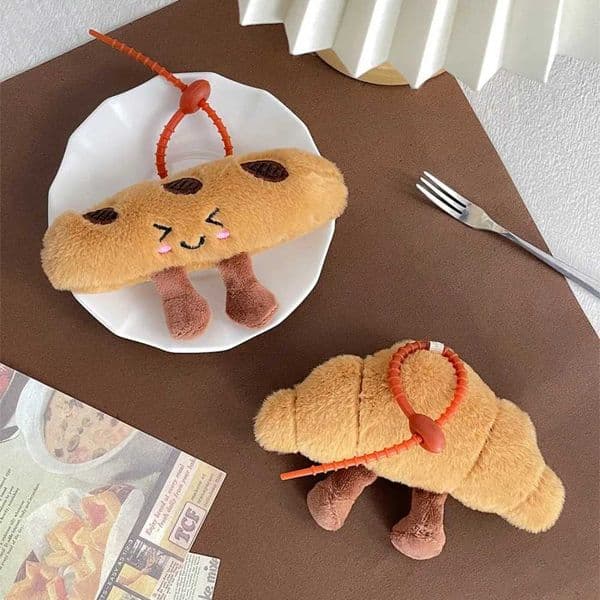Able Croissant Bag Charm Keychain Perfect Novel Gift for Food Lovers Cute Accessory for Bags and Mobile PhonesXJ251015