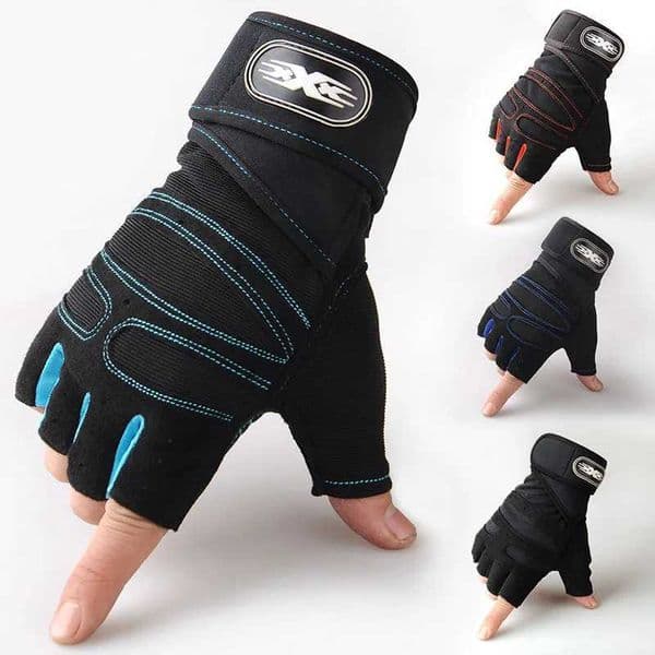 Sport Cycling Gloves For Men And Women Fitness Weight Lifting Wristband Gloves Body Building Training Exercise Shockproof Glove C251015