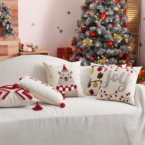Year Christmas Pillow Autumn And Winter Living Room Sofa Pillow Model Room Homestay Cushion Pillowcase 251104