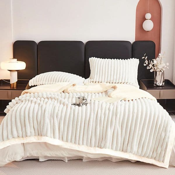 1pc Weighted Fleece Blanket Soft Warm Throw for Bedroom Living Room Student Dormitory Car Sofa8lbs With Sherpa 251014