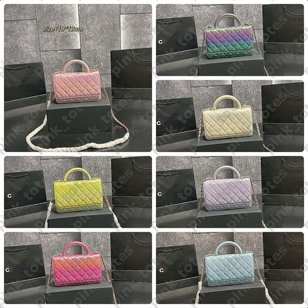 Pearlescent Mini Designer Bag For Women Y2k Style Luxury Bag Fashion Womens Party Bags Diamond Lattice Gradient Color Purse