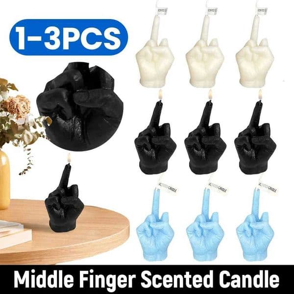 Middle Finger Scented Candle Creative Candle Fragrance Candle Middle Finger Shaped Model Scented Candle for Bedroom Living Room C251015