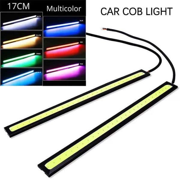1pc 17cm COB DRL LED 12V 6000K Waterproof Daytime Running Light Auto Strip Light Car COB Fog Lamp Car Styling Led DRL Lamp X251015