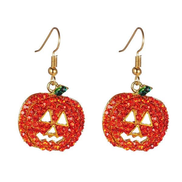 Personalized Halloween Accessories: Sparkling Pumpkin Ear Jewelry