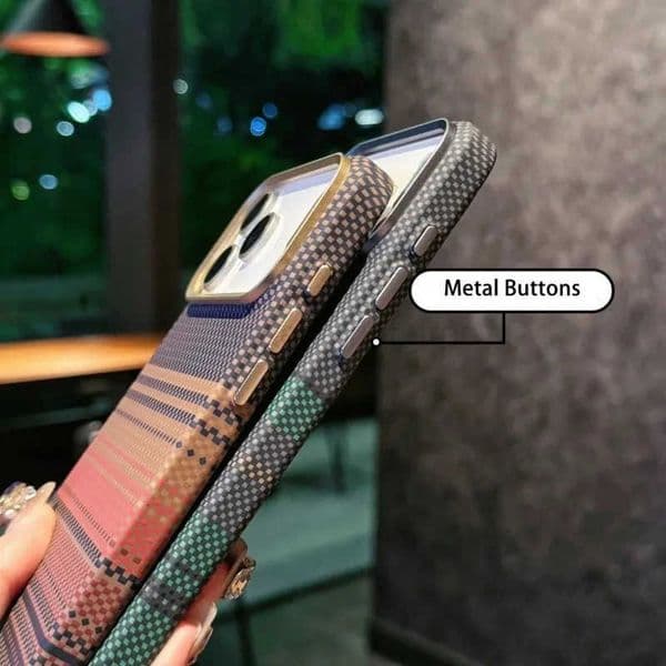 For iPhone 17 16 Pro Max 17 Air Case Magnetic Ultrathin Carbon Fiber Stripe Pattern Texture Cover with Alloy Lens For iPhone17 T251015