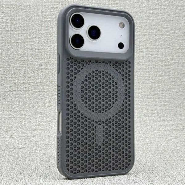 For iPhone17 Pro Max Case Honeycomb Heat Dissipation Breathable Magnetic Wireless Charging Back Cover For iPhone 17 Air Shell T251015