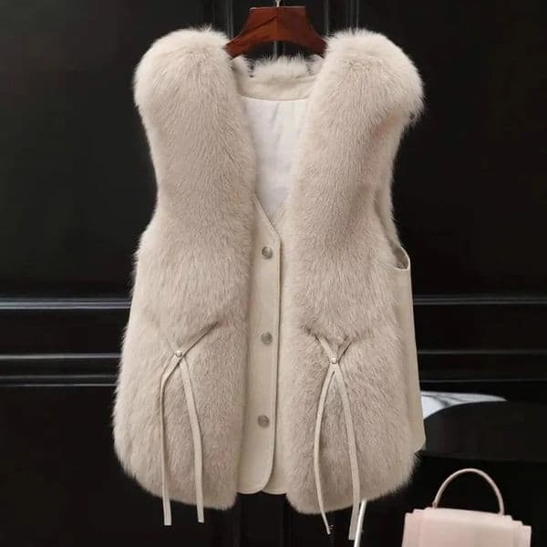 Fur Vest Autumn and Winter Short Style Fashionable Casual Versatile Jacket 251013