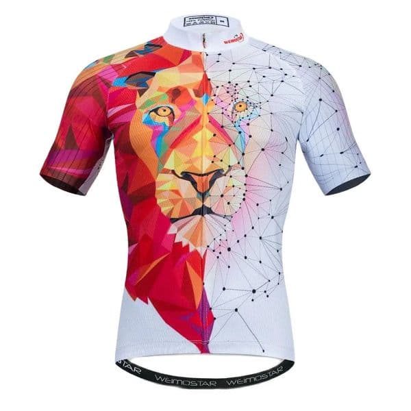 Summer mens cycling clothes motorcycle team offroad shortsleeved cycling lion mountain bike downhill cycling shirt cycling 251008