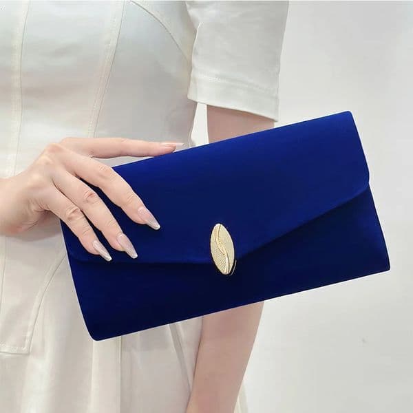 2023 Red Bridal Wedding Bags Velvet Clutches Vintage Square Purse Chain Shoulder Banquet Blue Envelope Prom 251014
