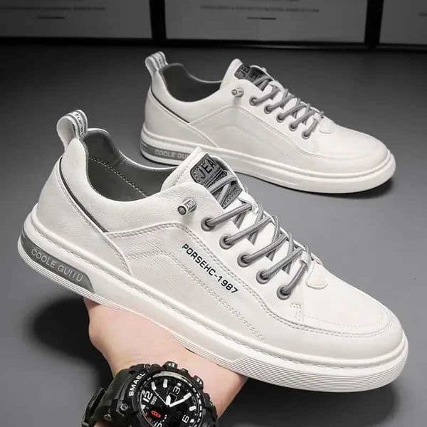 Trendy Versatile Cloth Shoes Mens Spring New Breathable White Shoes Mens Sports and Leisure Board Shoes Trendy Shoes Z251013