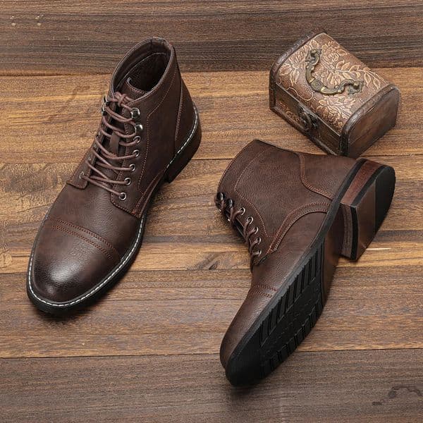Classical Men Boots 2025 Fashion Comfortable Spring Leather Ankle Boots 251013