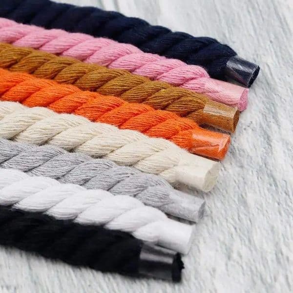Fashion 10MM Width Round Linen Shoelaces for Sneakers Suitable Board Shoes Canvas AF1AJ Shoe Rope Sport Shoelace Decoration 251013
