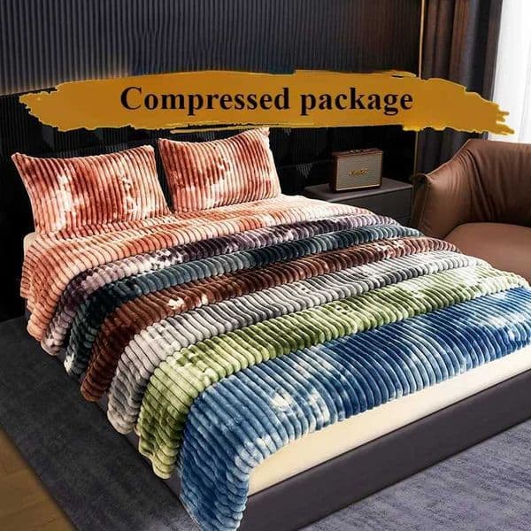 High Quty Blanket for Beds Tie Dyeing Warm Manta SingleQueenKing Flannel Fleece Thow Blanket Thick Warm Plaids Sofa Blanket W251016