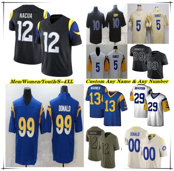American Football Jerseys Matthew Stafford Kyren Williams Blake Corum Puka Nacua Davante Adams Tutu Atwell Tyler Higbee Whittington Byron Young Nate Landman Verse