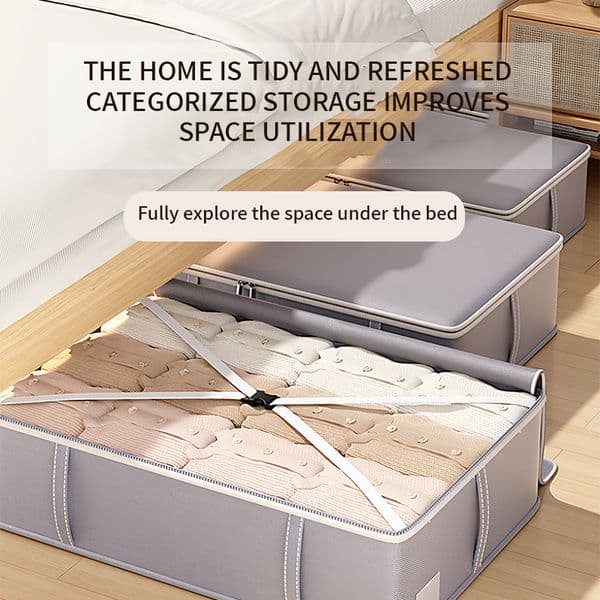 Bed bottom storage box flat seasonal clothes, household bedding storage box top bed bottom fabric sorting box artifact