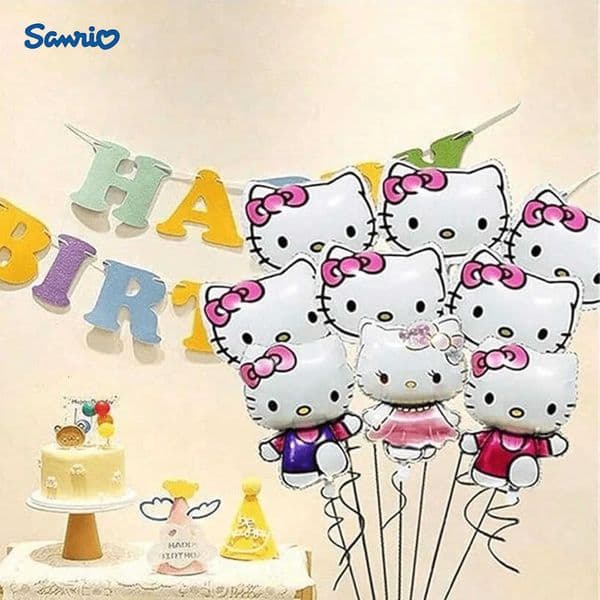 Sanrio Kawaii HelloKitty Party Balloons Cartoon Print Large Size 3D Anime Merchandise Birthday Party Scene Decor Baby Shower Toys Gifts L251016