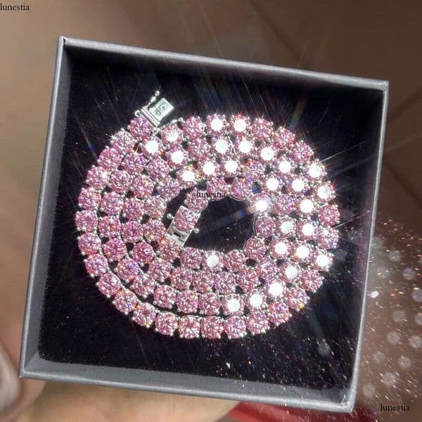 Cheapest Price Hip Hop Sier Gra VVS Moissanite Dia Tennis Chain 3MM 4MM 5MM Necklace Bracelet Men Women Hiphop Jewelry