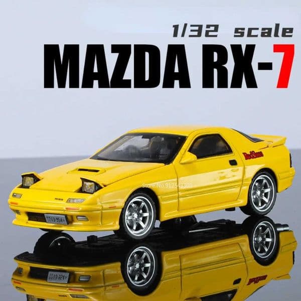 1:32 Scale RX7 Alloy Diecast Toy Car Models with Sound Light Pull Back Model Car Toys for Kids Birthday Collectible Gifts T251016