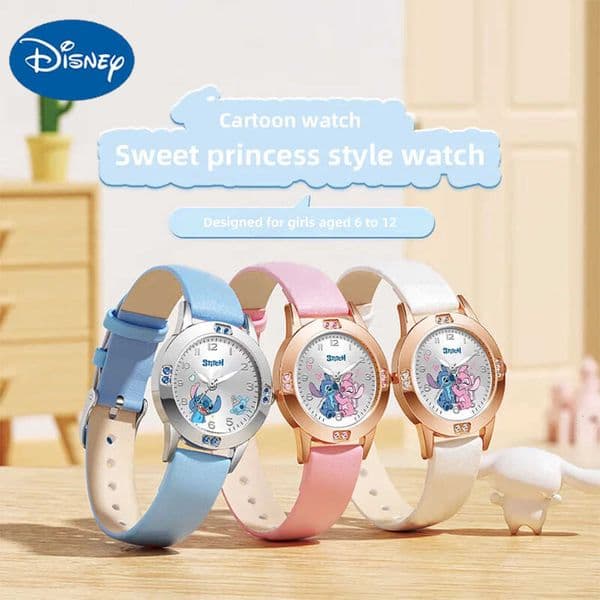 Disney Cute Stitch Watch Cartoon Lilo Stitch Kawaii Silicone Quartz Watch Anime Peripherals Children Decorative Watch Kids Gifts Toys H251016