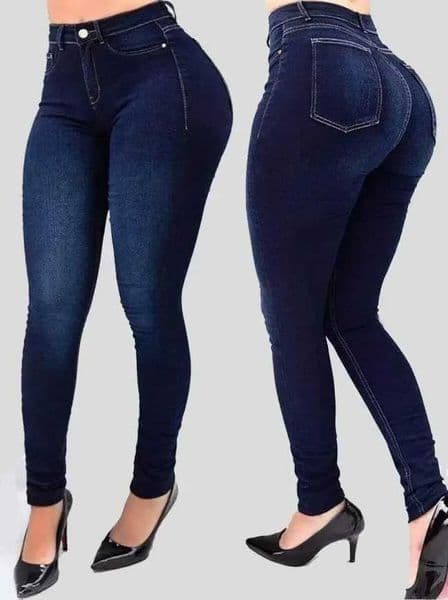 Womans pure color jeans denim high waist jeans street play cultivate ones morality pants shaping figure wi high waist jeans W251015