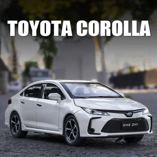 132 Corolla Hybrid Alloy Car Diecasts Toy Vehicles Car Model Sound and light Pull back Car Toys For Kids Gifts W251016