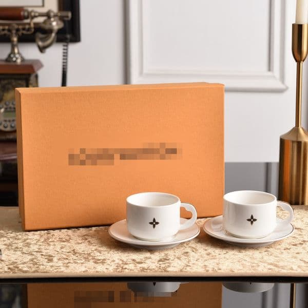 2026 perfume Elegant Retro Ceramic Double Cup Saucer Set Ideal Afternoon Tea Special Occasions Or Gifting With Exquisite cologne Design And Premium Quality For