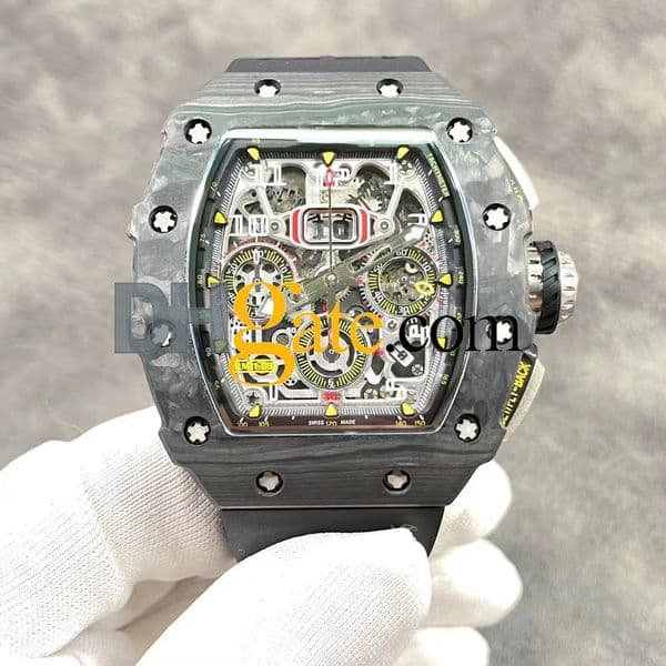 men watches designer coloured rAAAAA Montres Luxury men's watch m11-03 super clone watch lightweight transparent designer hollow chronograph Carbon fiber mli 2a8f