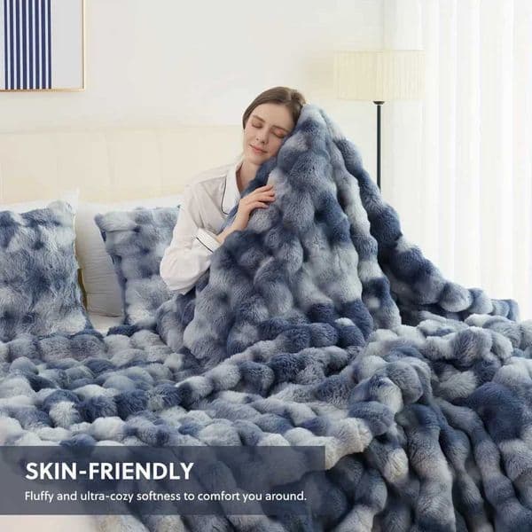 2026 Cozyfaux Soft Warm 1Pc Cozy Faux Rabbit Fleece Blanket Throw For Bedroom Guest Living Room 6Lbs W251016 Free Shipping
