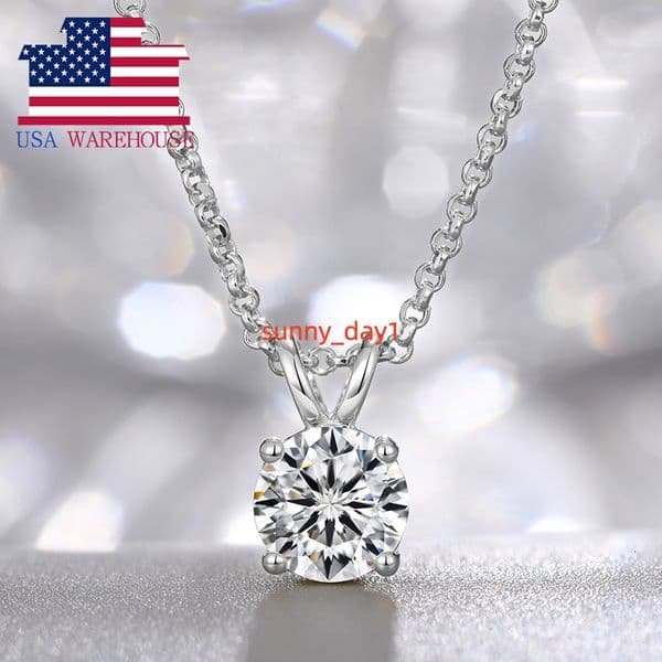7 Days Fast Delivery Women Jewelry 925 Sterling Silver Pass Diamond Tester VVS Moissanite Diamond Pendant Necklace Designer