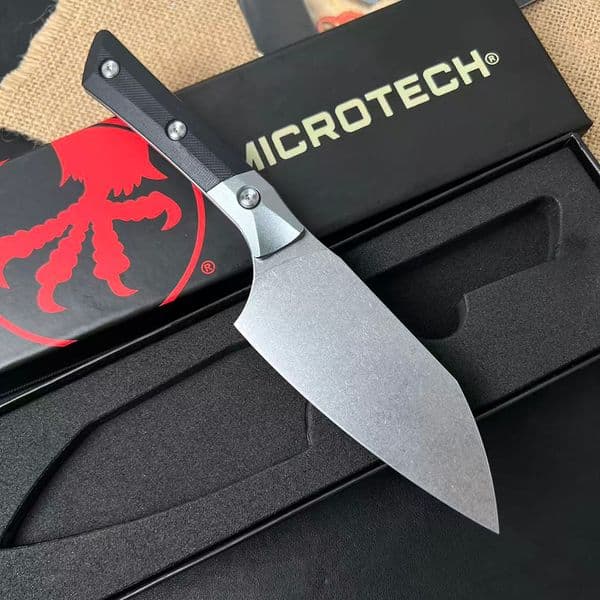 2Models 3300R -10 Kitchen Fixed Blade Knife 4.53 5cr13 Blade, Aluminum Ally+G10 Handles svip777
