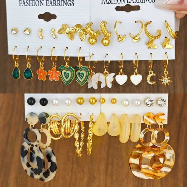 New Instagram Fashion Fresh Forest Earring Card Set Womens EarringsT251016
